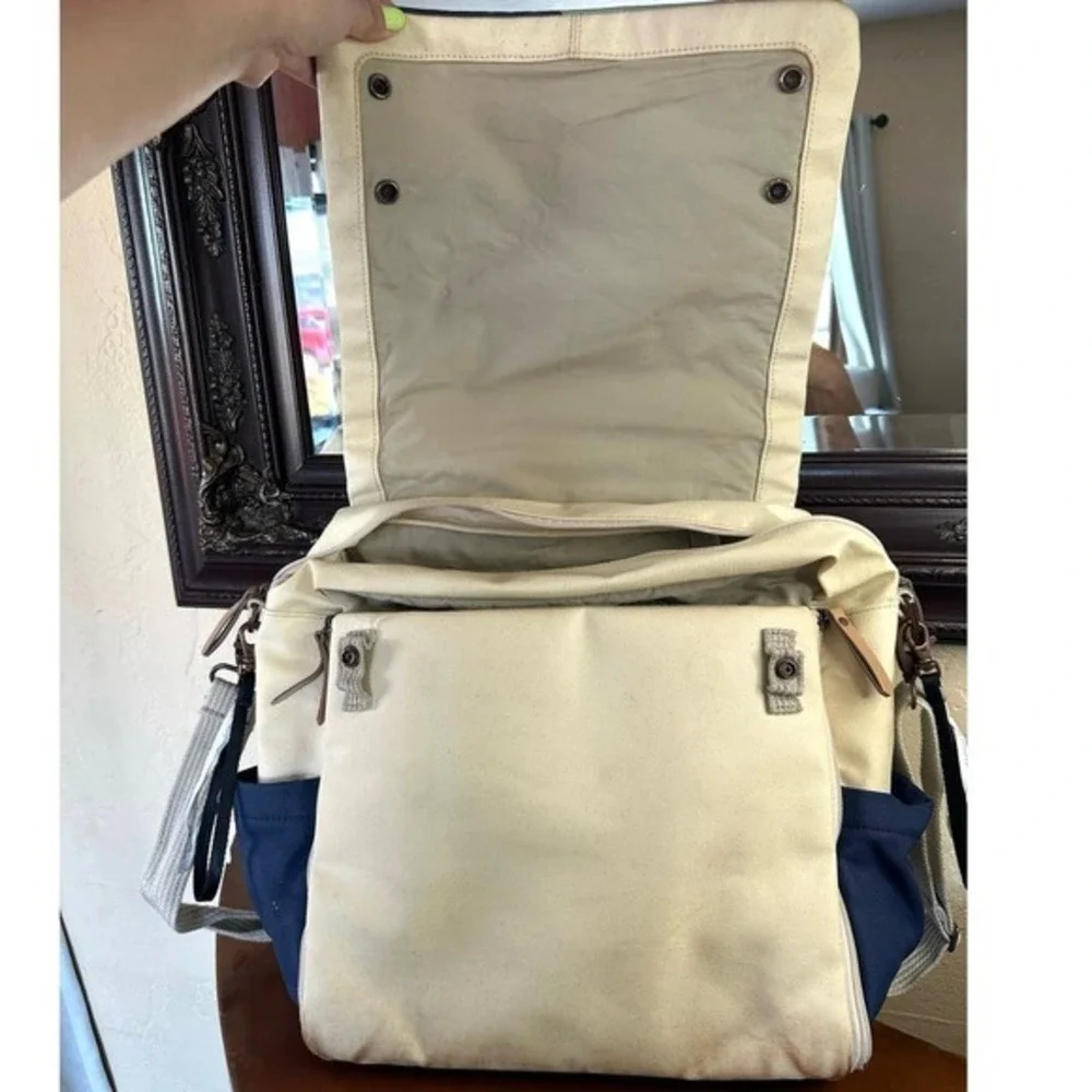 Petunia‎ Pickle Bottom Navy and Teal Abundance Boxy Backpack
